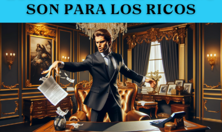 Una persona adinerada en un despacho opulento, que desprende un aire de arrogancia y riqueza. Esta persona está vestida con un traje caro, con una expresión desdeñosa en su rostro. Arroja al suelo un papel que simboliza una póliza de seguro de vida. La oficina está lujosamente decorada, con un gran escritorio, sillas de cuero y costosas obras de arte en las paredes. La escena transmite una sensación de lujo, poder y desdén por lo mundano.